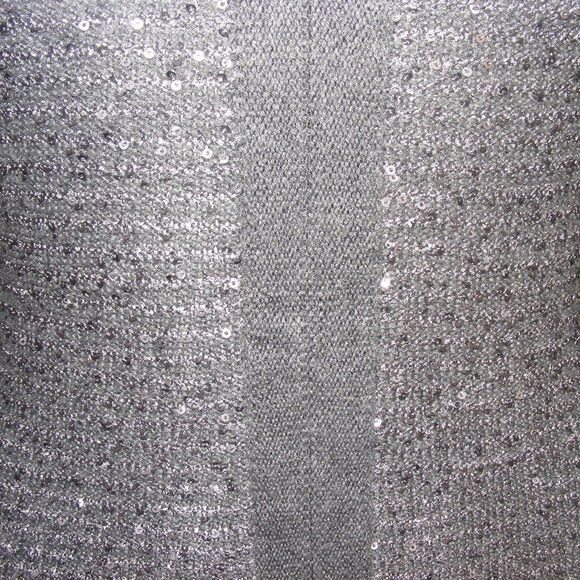 CACHE Sweater, S, Gray, Sequins, Asym hem, Long Raglan sleeves, Lightweight - Picture 8 of 10